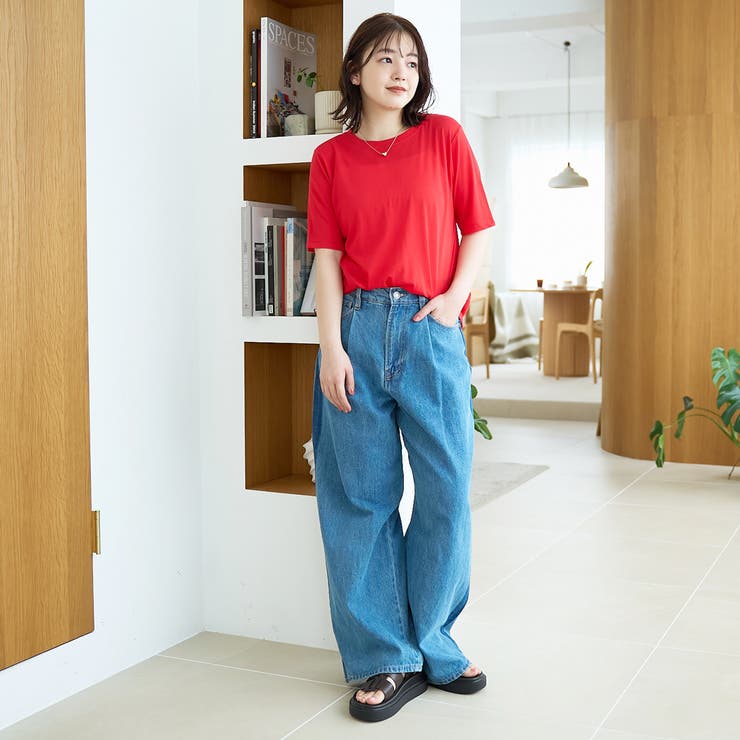 コットンナイロンシアークルー半袖Tシャツ | coen【women】 | 詳細画像12 