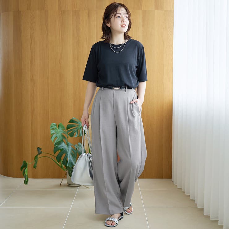 コットンナイロンシアークルー半袖Tシャツ | coen【women】 | 詳細画像7 
