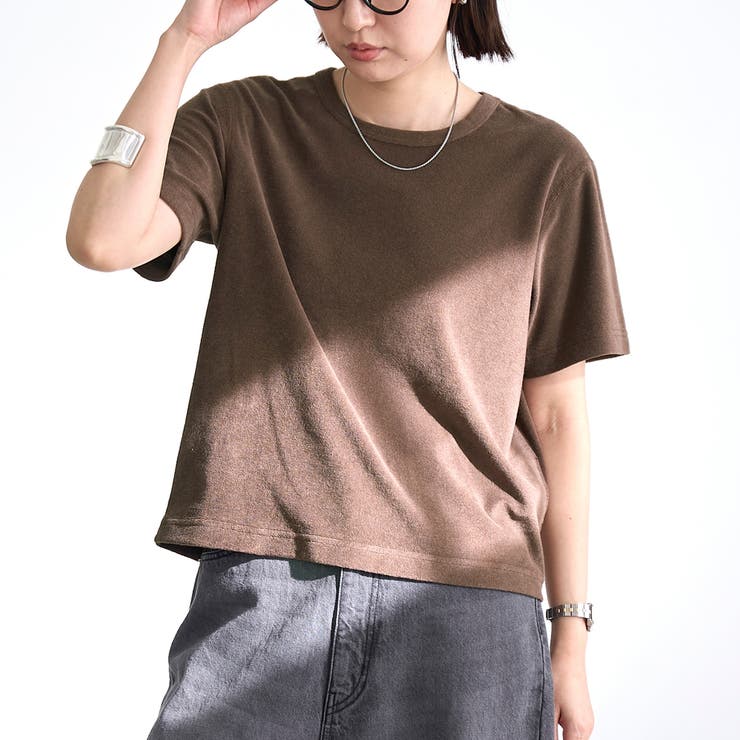 MD.BROWN | 【Feel Soft】パイル半袖Tシャツ | coen【women】