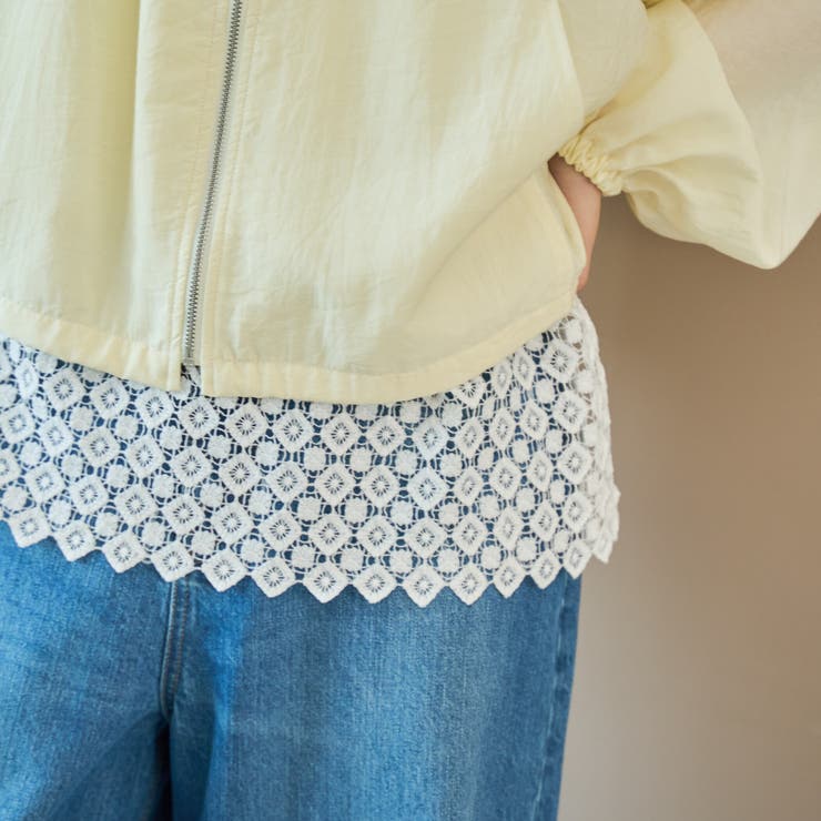 裾レース切替 レイヤード風タンクトップ | coen【women】 | 詳細画像1 