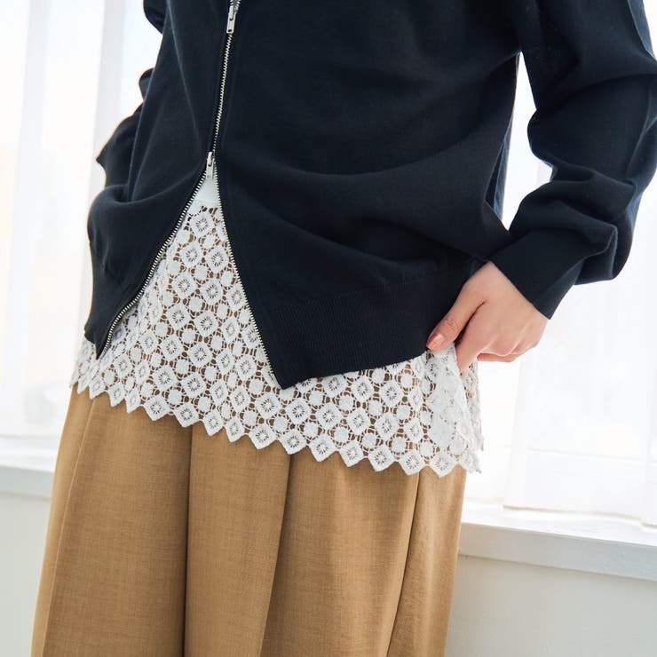 裾レース切替 レイヤード風タンクトップ | coen【women】 | 詳細画像11 