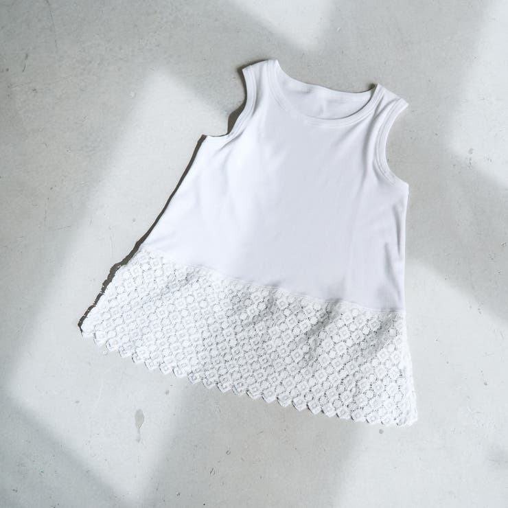 裾レース切替 レイヤード風タンクトップ | coen【women】 | 詳細画像2 