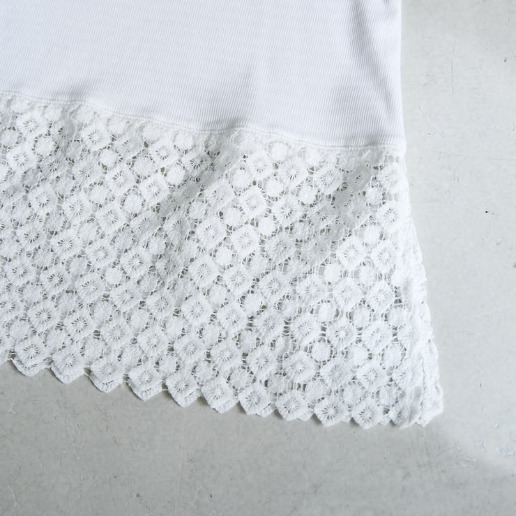 裾レース切替 レイヤード風タンクトップ | coen【women】 | 詳細画像4 