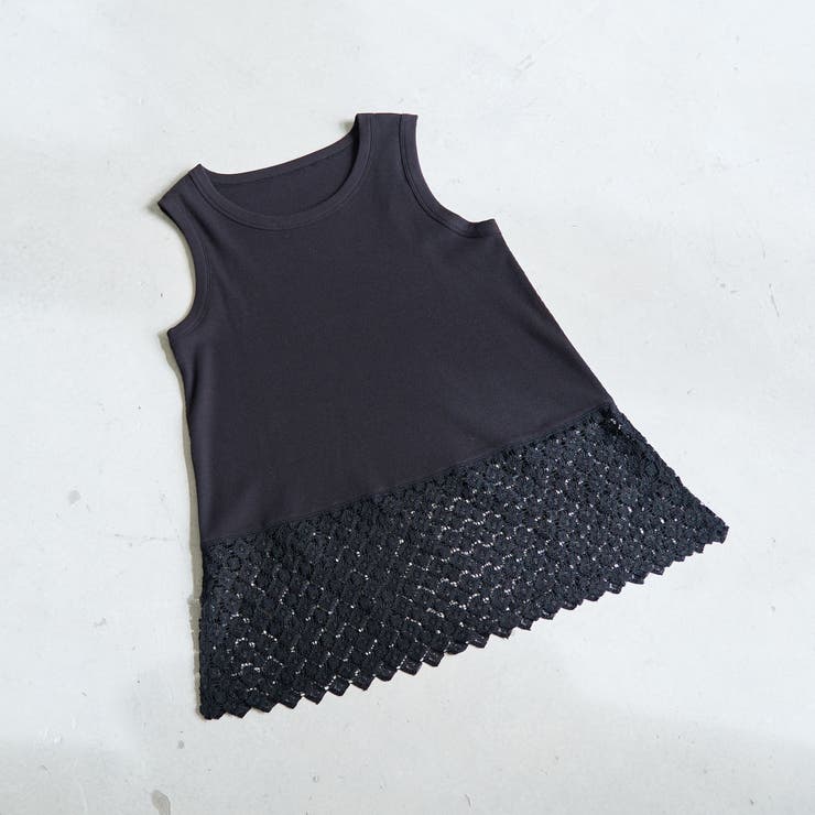 裾レース切替 レイヤード風タンクトップ | coen【women】 | 詳細画像5 