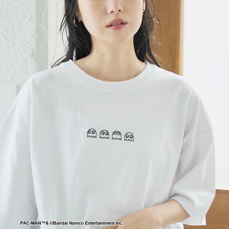 【PAC-MAN(パックマン)別注】GHOSTデザイン 天竺刺繍BIGTシャツ | coen【women】 | 詳細画像10 