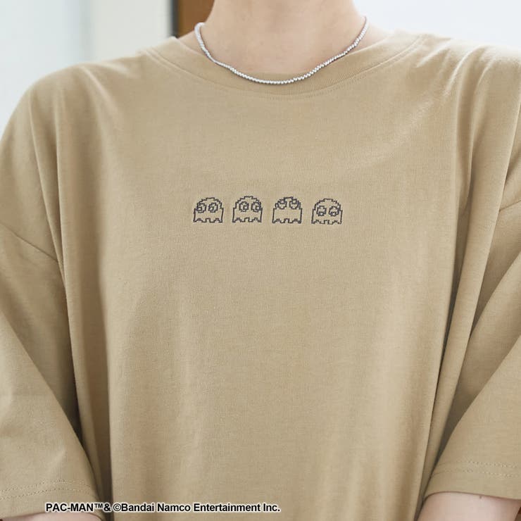 【PAC-MAN(パックマン)別注】GHOSTデザイン 天竺刺繍BIGTシャツ | coen【women】 | 詳細画像6 
