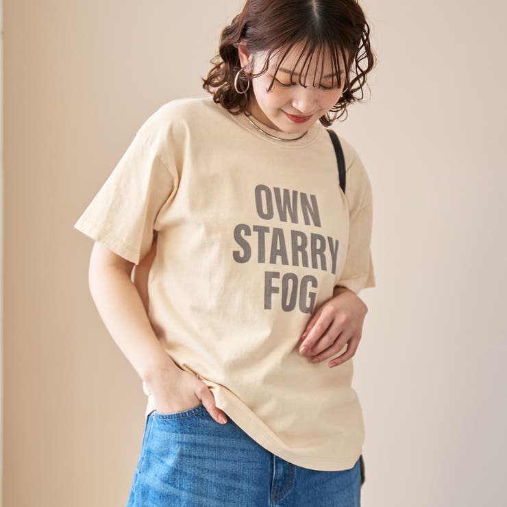 NATURAL | ピグメントアソートロゴプリントTシャツ | coen【women】