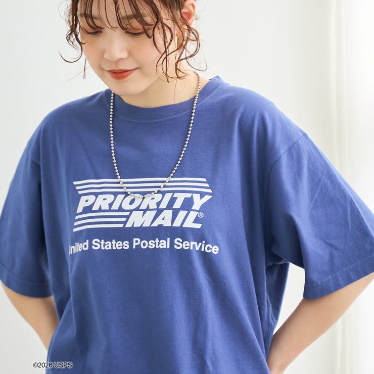 NAVY | 【RS別注】USPS グラフィックプリントTシャツ | coen【women】
