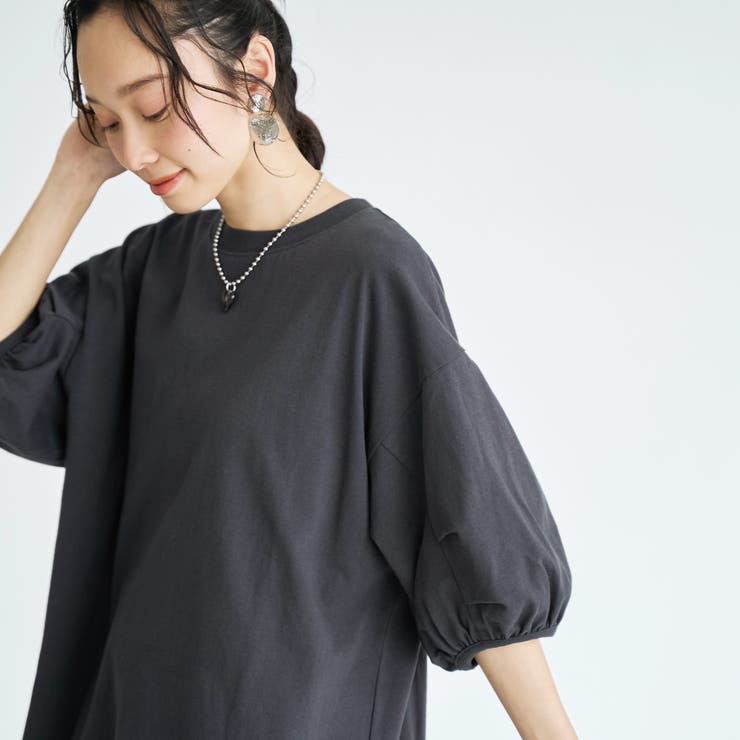 USAコットン  ボリューム スリーブ 半袖Tシャツ | coen【women】 | 詳細画像1 