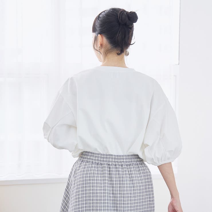 USAコットン  ボリューム スリーブ 半袖Tシャツ | coen【women】 | 詳細画像5 
