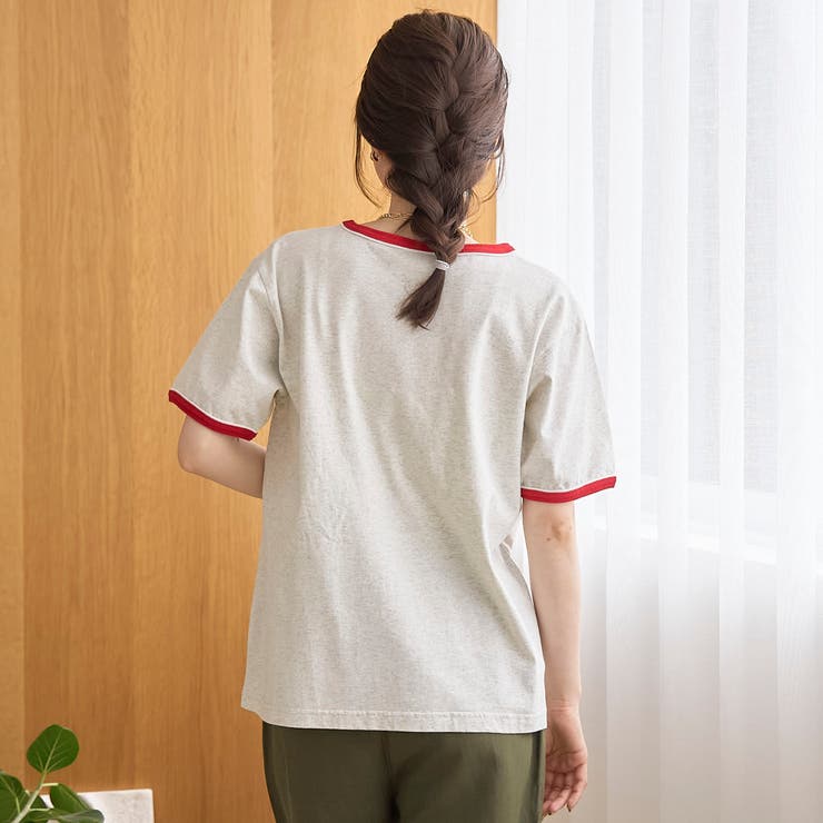 アソートカレッジロゴ 配色リンガーTシャツ | coen【women】 | 詳細画像12 