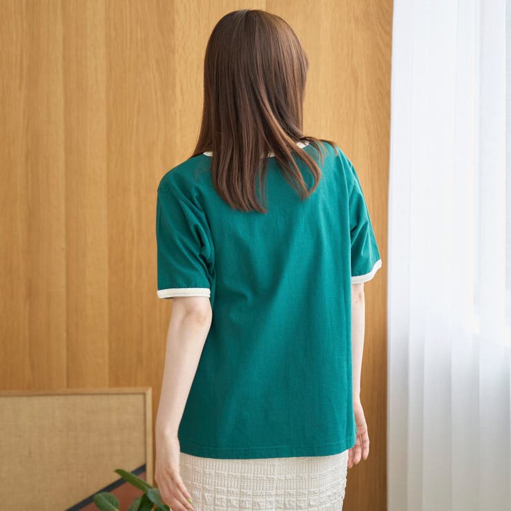 アソートカレッジロゴ 配色リンガーTシャツ | coen【women】 | 詳細画像23 