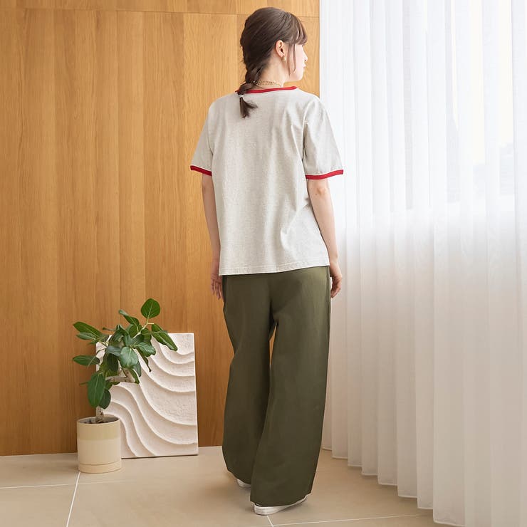 アソートカレッジロゴ 配色リンガーTシャツ | coen【women】 | 詳細画像9 