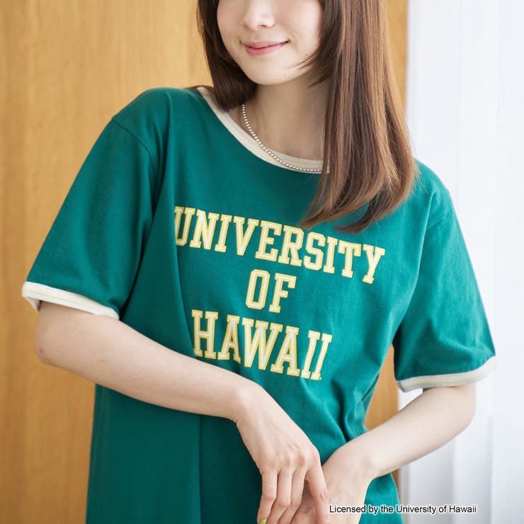 KELLY | アソートカレッジロゴ 配色リンガーTシャツ | coen【women】