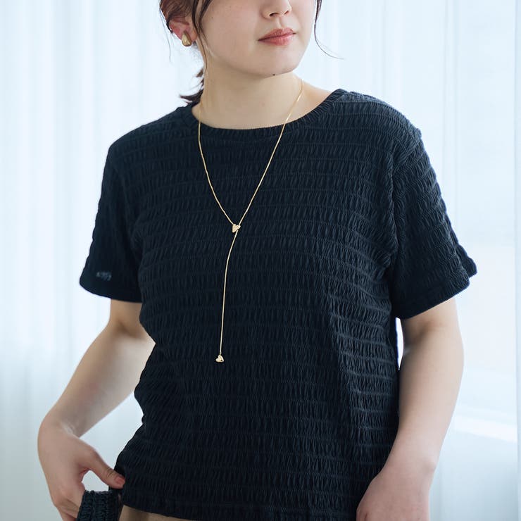 シャーリング風コンパクト半袖Tシャツ | coen【women】 | 詳細画像11 
