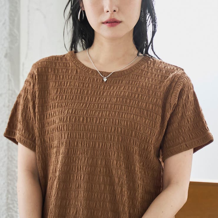 シャーリング風コンパクト半袖Tシャツ | coen【women】 | 詳細画像18 