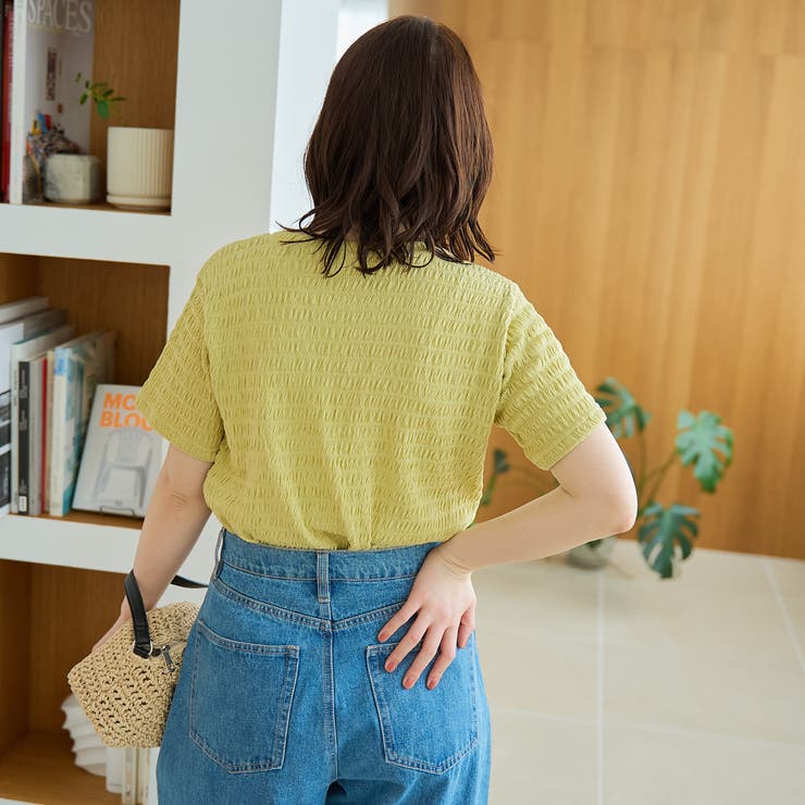 シャーリング風コンパクト半袖Tシャツ | coen【women】 | 詳細画像26 