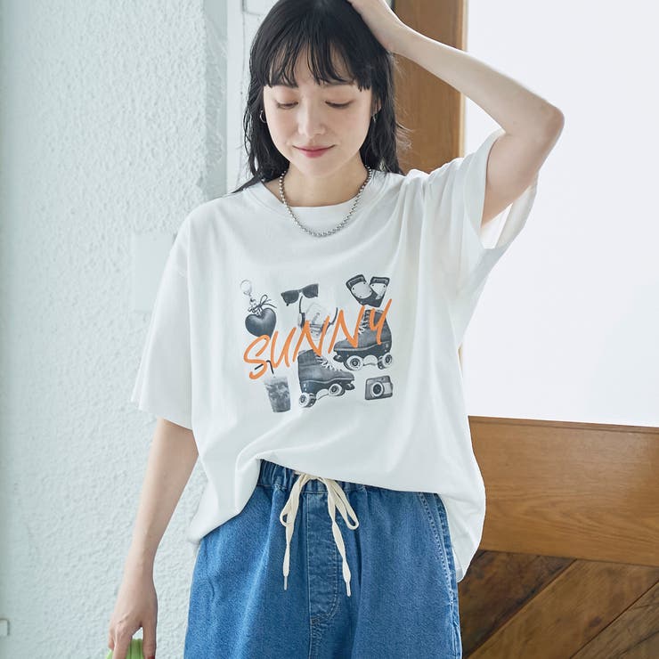OFF WHITE | SUNNYロゴアソートプリントTシャツ | coen【women】