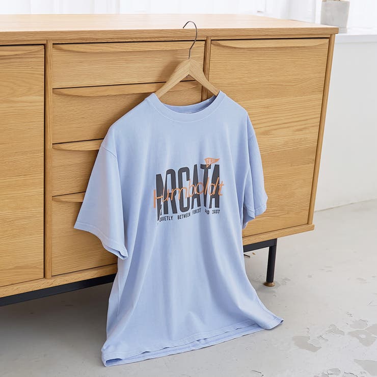 LT.BLUE | スポーティーロゴアソートプリントTシャツ | coen【women】