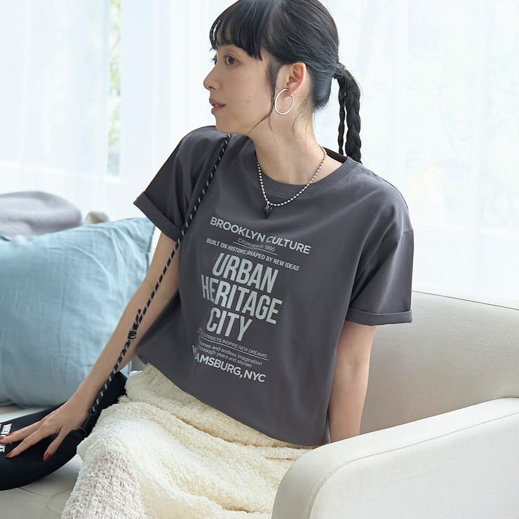 DK.GRAY | 【汗染み防止 / 接触冷感】 アソートロゴTシャツ | coen【women】