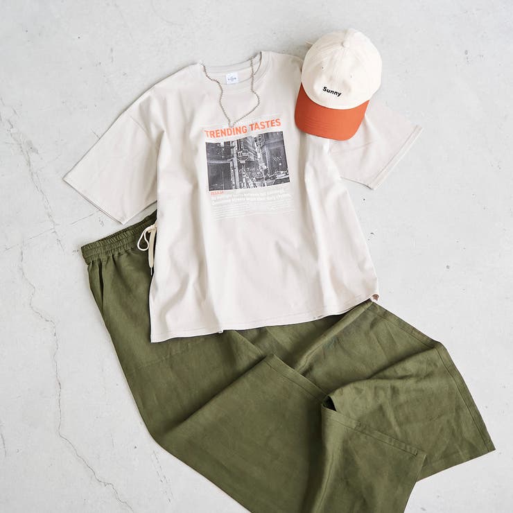BEIGE | 【汗染み防止 / 接触冷感】フォトプリント ゆるTシャツ | coen【women】