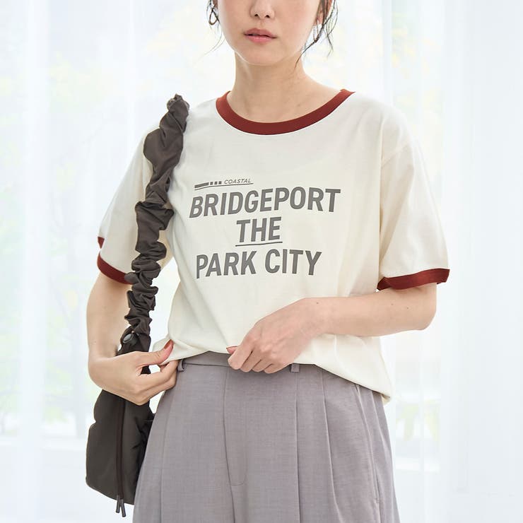 NATURAL | 【汗染み軽減 / 接触冷感】アソートロゴリンガーTシャツ | coen【women】