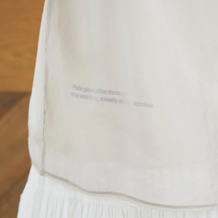 チビロゴ刺繍 オーガンジーシアーオーバーフレンチスリーブカットソー | coen【women】 | 詳細画像15 