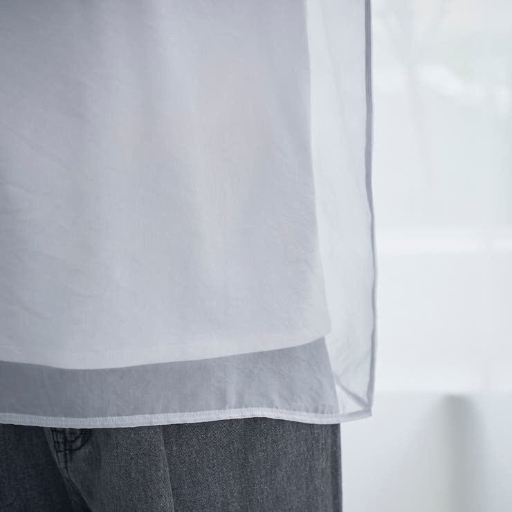 チビロゴ刺繍 オーガンジーシアーオーバーフレンチスリーブカットソー | coen【women】 | 詳細画像27 