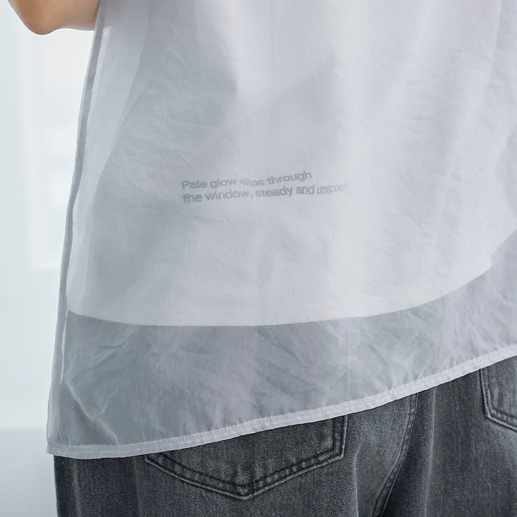 チビロゴ刺繍 オーガンジーシアーオーバーフレンチスリーブカットソー | coen【women】 | 詳細画像28 
