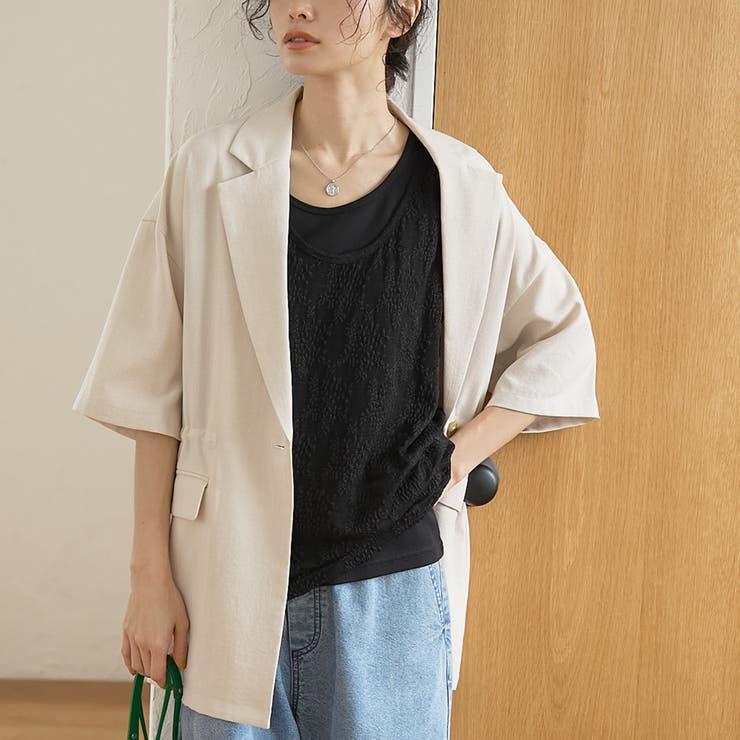 BLACK | 【セットアイテム】レースレイヤード タンクトップセット | coen【women】