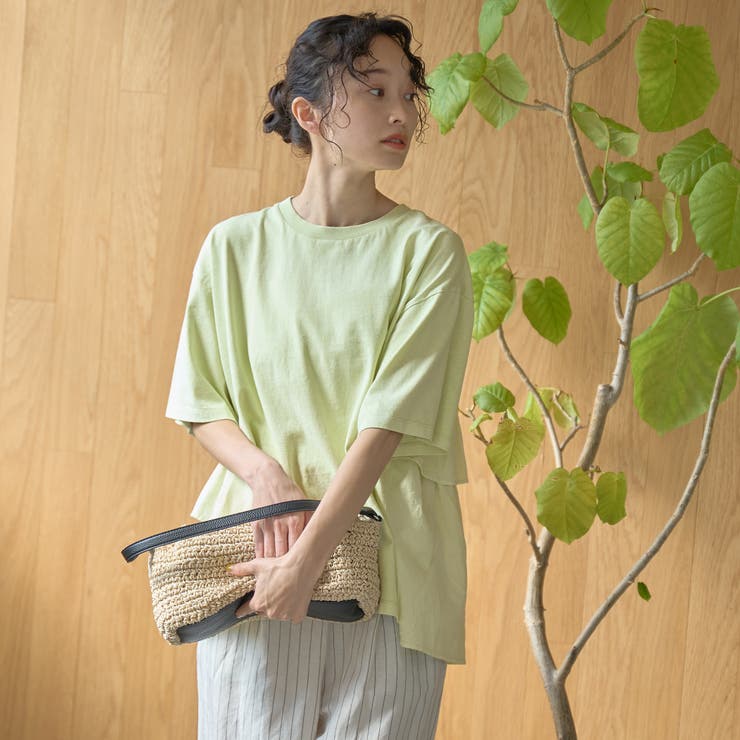 布帛ドッキング ピグメントフリルTシャツ | coen【women】 | 詳細画像20 