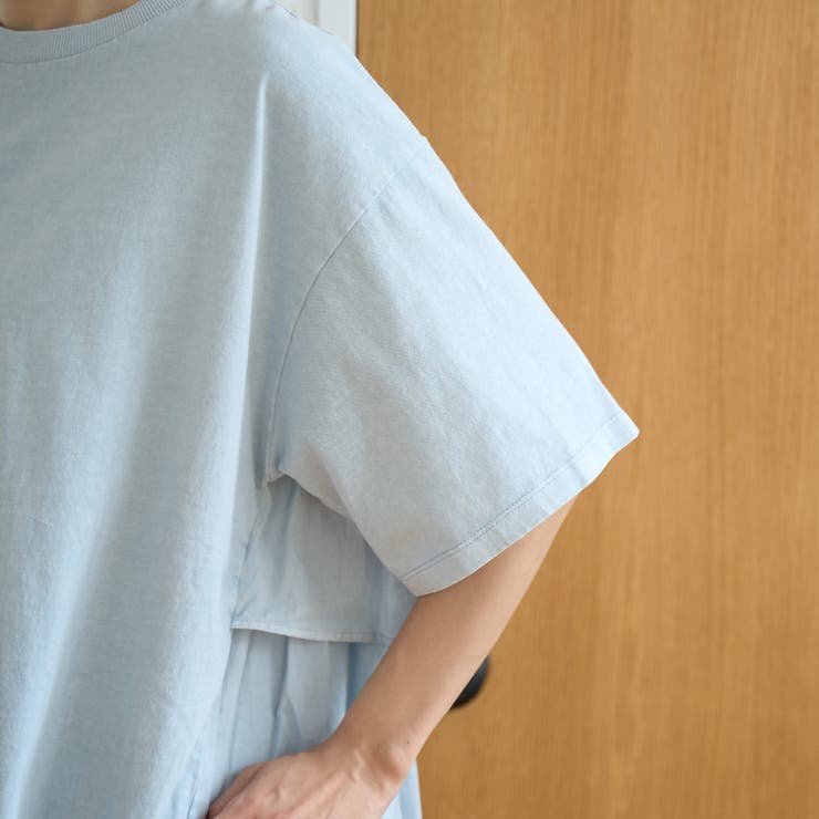 布帛ドッキング ピグメントフリルTシャツ | coen【women】 | 詳細画像36 