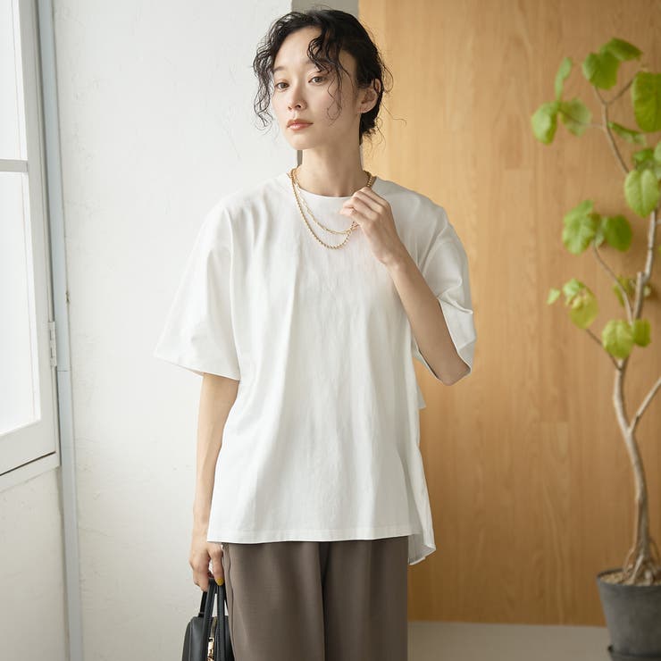 布帛ドッキング ピグメントフリルTシャツ | coen【women】 | 詳細画像5 