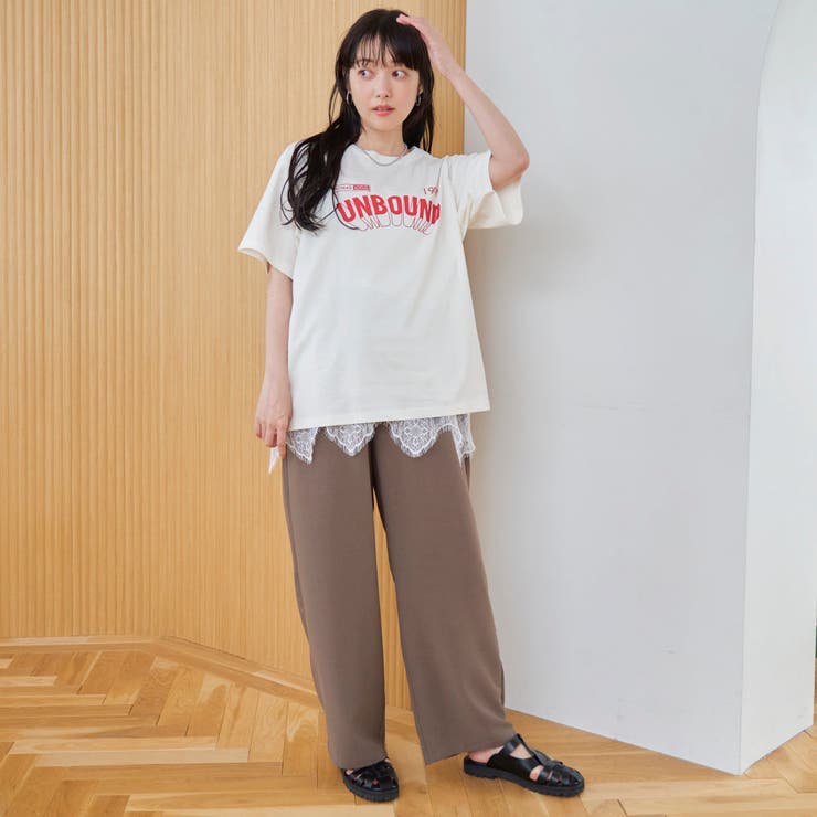 【汗染み軽減】 立体ロゴ風プリントTシャツ | coen【women】 | 詳細画像2 