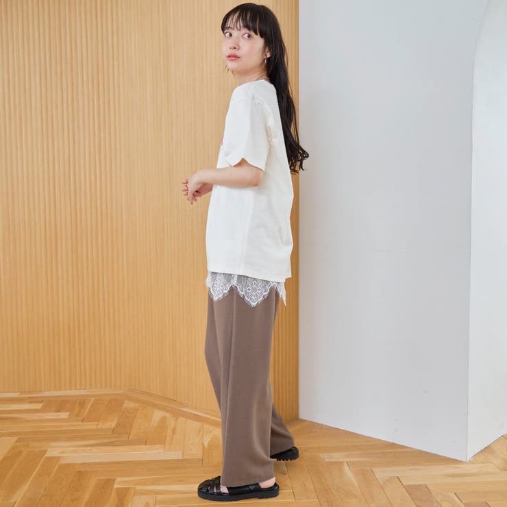 【汗染み軽減】 立体ロゴ風プリントTシャツ | coen【women】 | 詳細画像3 