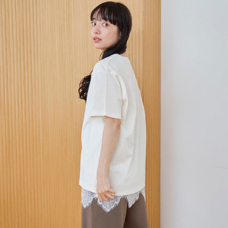 【汗染み軽減】 立体ロゴ風プリントTシャツ | coen【women】 | 詳細画像5 
