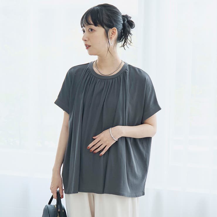 強撚コットン ギャザーデザインカットソー | coen【women】 | 詳細画像11 