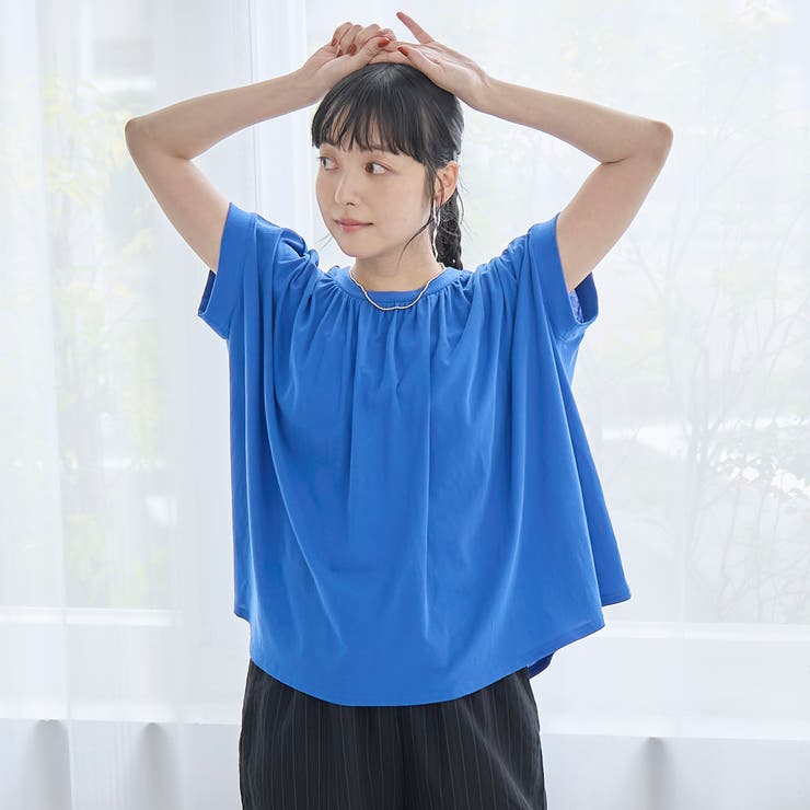 強撚コットン ギャザーデザインカットソー | coen【women】 | 詳細画像19 