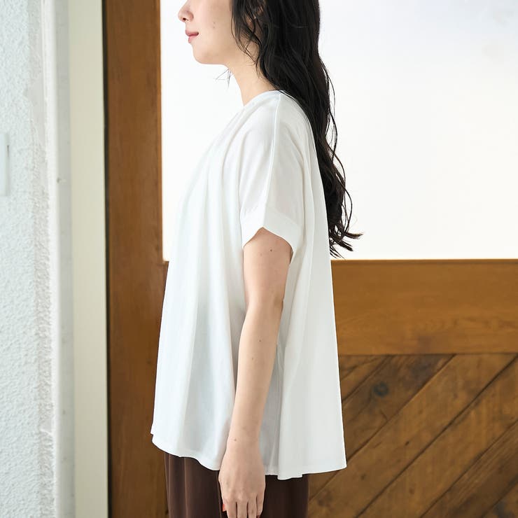 強撚コットン ギャザーデザインカットソー | coen【women】 | 詳細画像23 