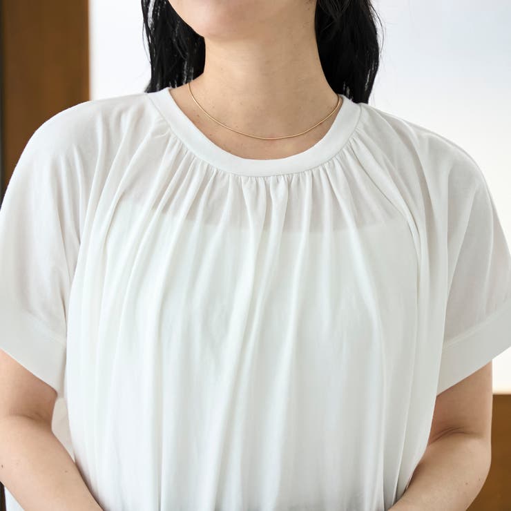 強撚コットン ギャザーデザインカットソー | coen【women】 | 詳細画像25 