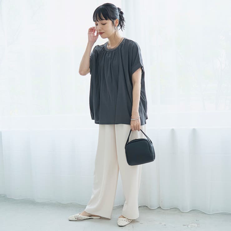強撚コットン ギャザーデザインカットソー | coen【women】 | 詳細画像9 