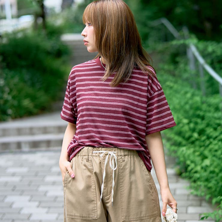 シアーマルチボーダーTシャツ | coen【women】 | 詳細画像12 