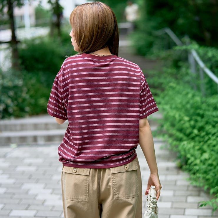 シアーマルチボーダーTシャツ | coen【women】 | 詳細画像13 