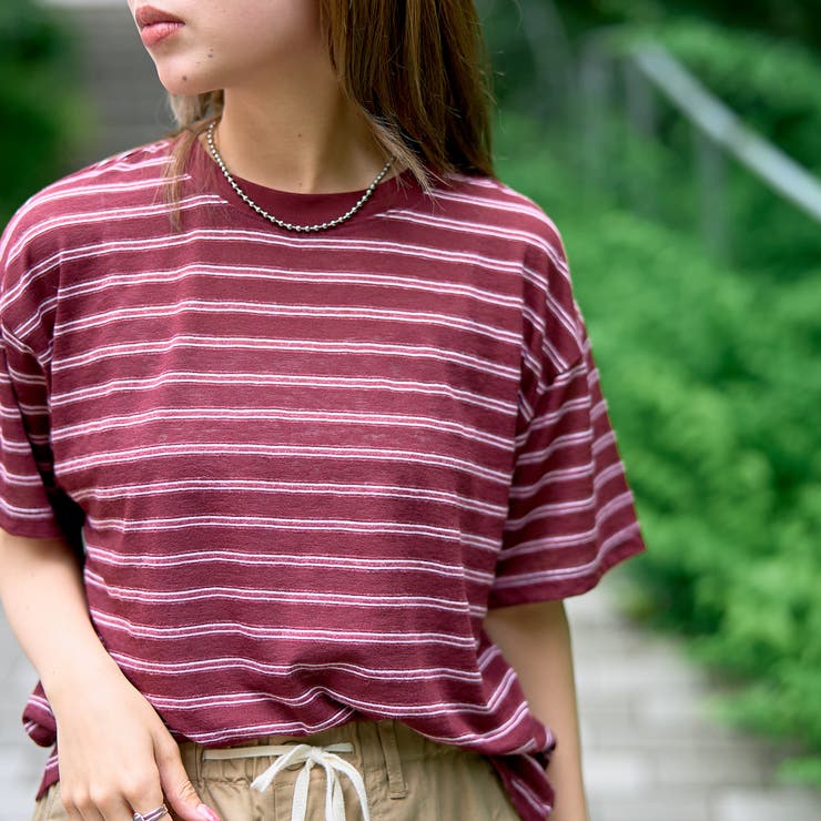 シアーマルチボーダーTシャツ | coen【women】 | 詳細画像14 