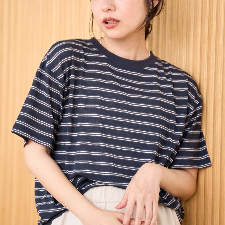 シアーマルチボーダーTシャツ | coen【women】 | 詳細画像21 