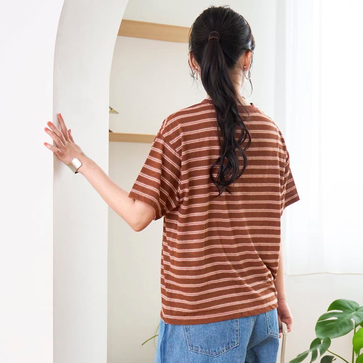 シアーマルチボーダーTシャツ | coen【women】 | 詳細画像6 