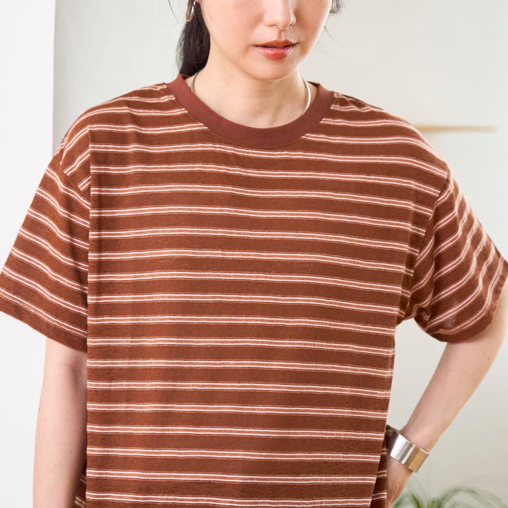 シアーマルチボーダーTシャツ | coen【women】 | 詳細画像7 