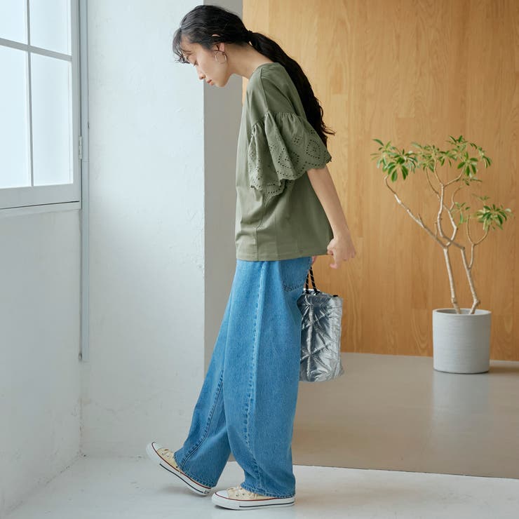 カットワークレース 袖切替デザインTシャツ | coen【women】 | 詳細画像20 
