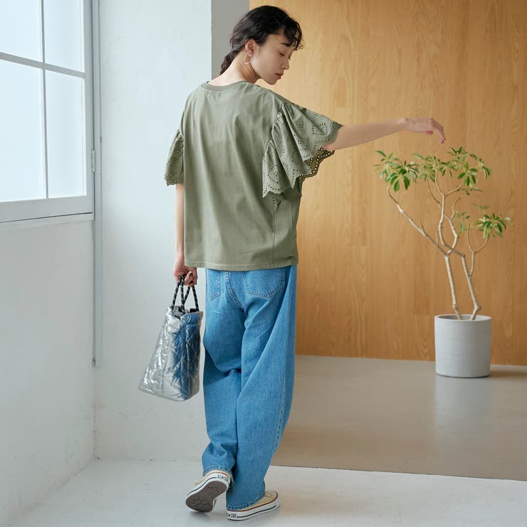 カットワークレース 袖切替デザインTシャツ | coen【women】 | 詳細画像21 