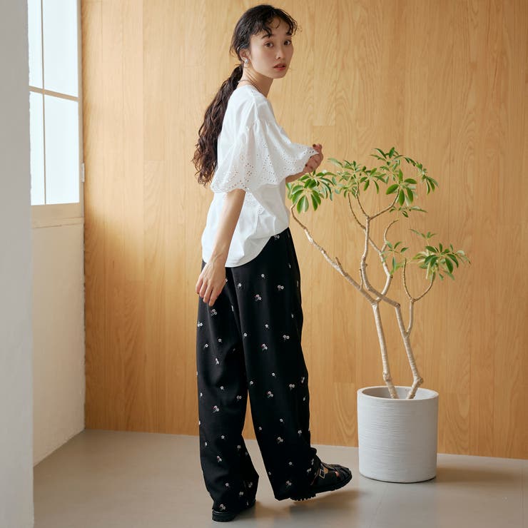 カットワークレース 袖切替デザインTシャツ | coen【women】 | 詳細画像3 